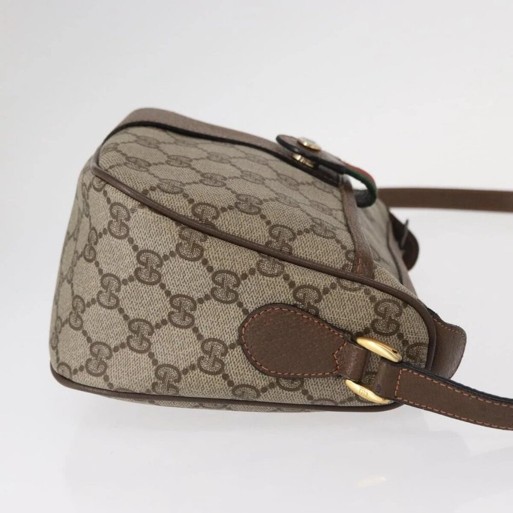 GUCCI GG Supreme Web Sherry Line Shoulder Bag PVC Beige 89 02 032 Auth BA8620 - Picture 6 of 16